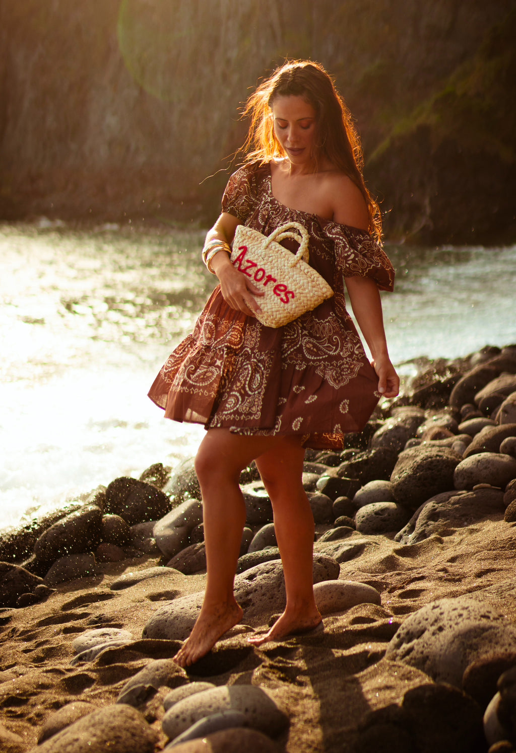 Vestido Búzios Castanho