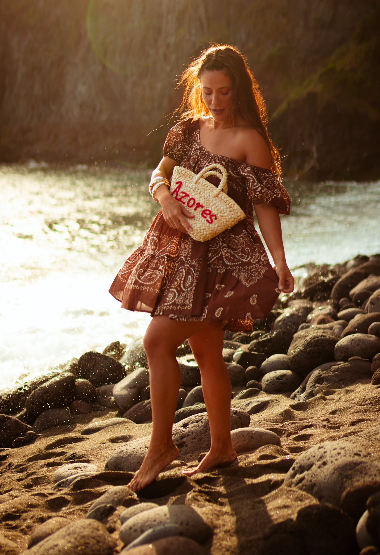 Vestido Búzios Castanho