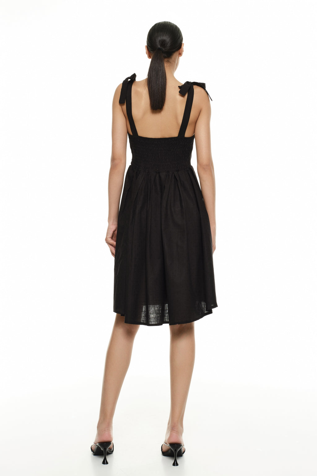 Vestido skater laçada